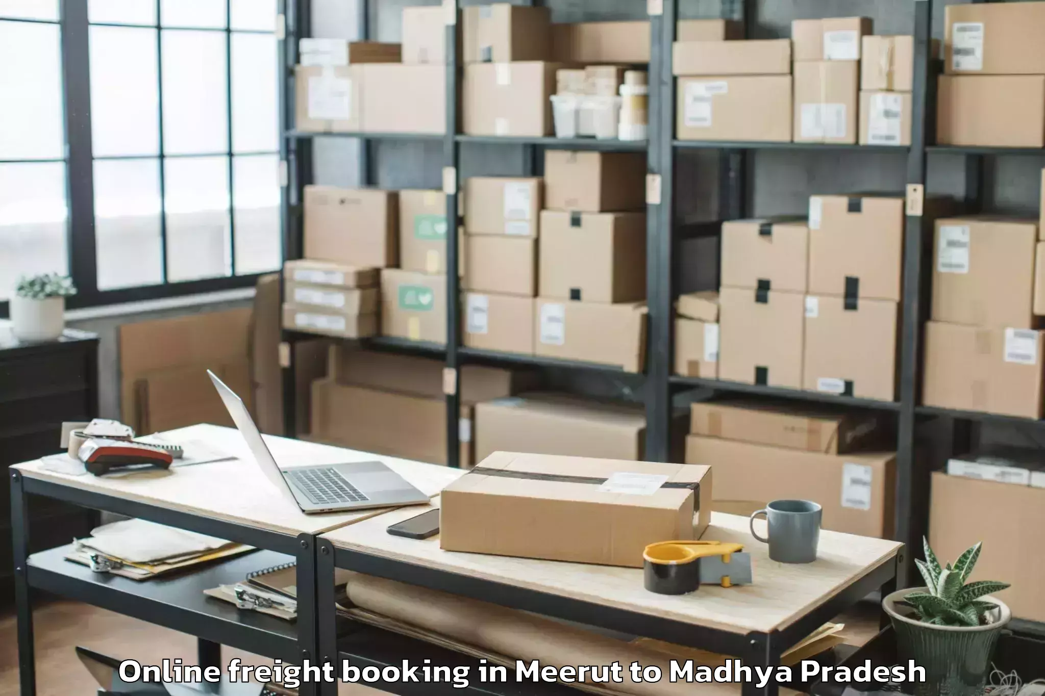 Efficient Meerut to Lashkar Online Freight Booking